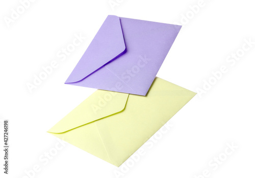Envelopes isolated on white background.
