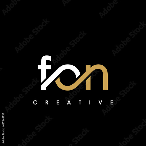 FON Letter Initial Logo Design Template Vector Illustration