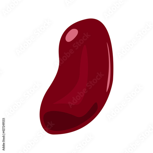 Red baked bean icon vector illustration design isolated