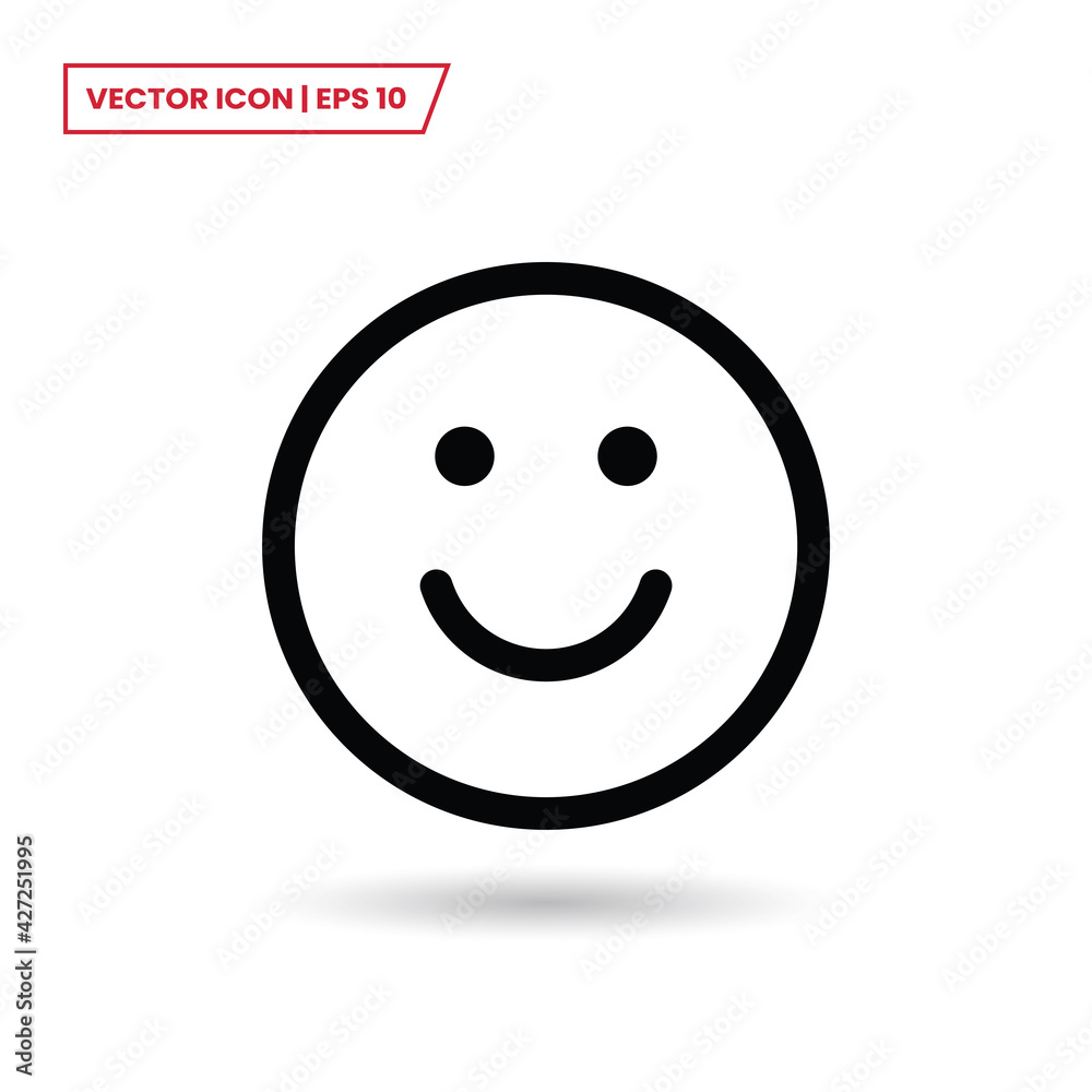 Smile icon vector. Face emoticon sign Smile icon vector. Face emoticon sign