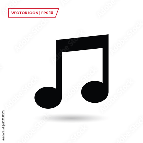 Music icon vector. Music note sign