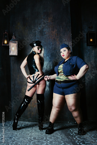 two dancers  police officers