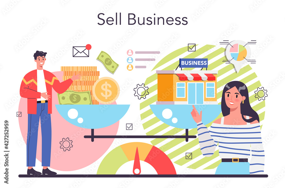 Selling business. B2B or business to business deal. Selling agreement Selling business. B2B or business to business deal. Selling agreement