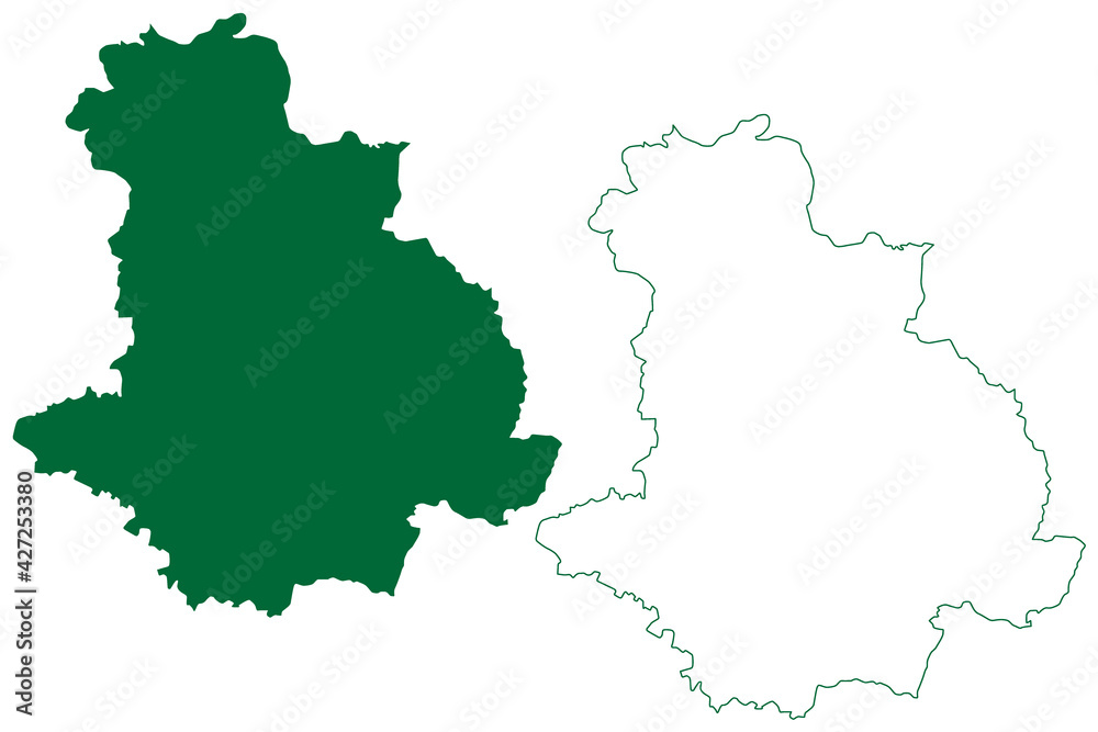 Obraz premium Giridih district (Jharkhand State, Republic of India, North Chotanagpur division) map vector illustration, scribble sketch Giridih map