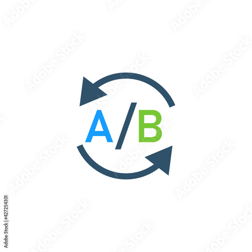 Ab testing icon. Clipart image isolated on white background