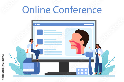 Otorhinolaryngologist online service or platform. Healthcare concept