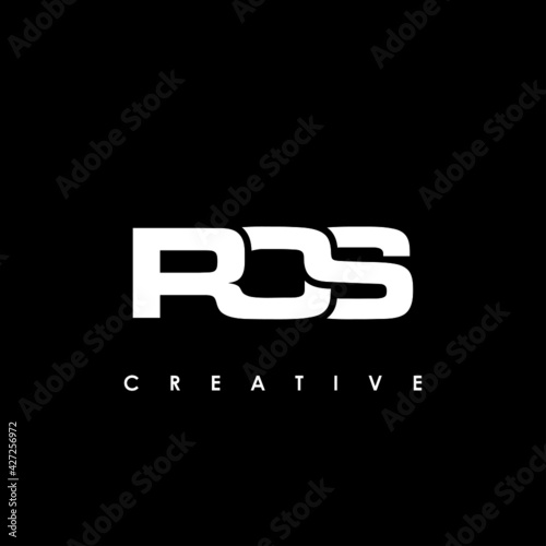 ROS Letter Initial Logo Design Template Vector Illustration