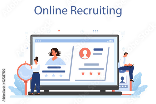 Personnel management online service or platform. Business recruitment