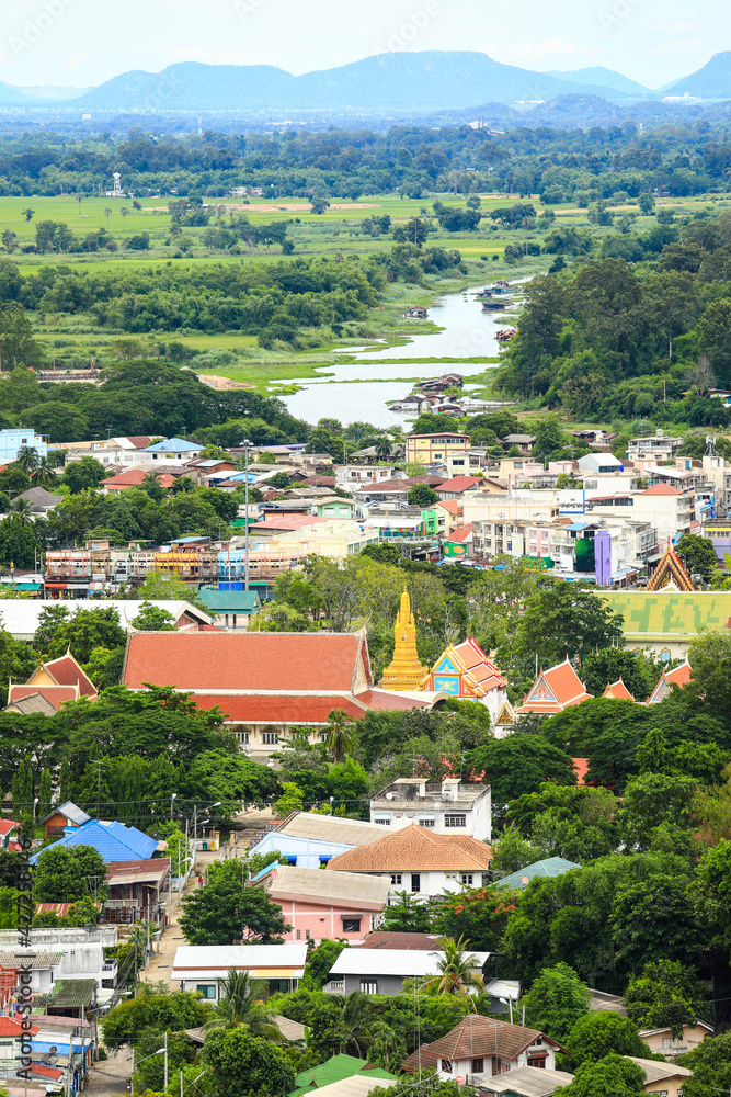 Beautiful landscape of Uthaithani from the hill