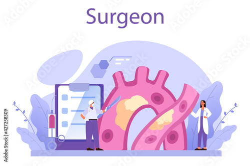 Surgeon concept. Doctor performing medical operations. Professional medical