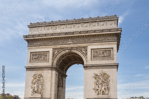 Arch of Triumph in Paris, France.