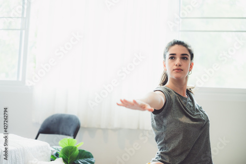 young health woman watching...
