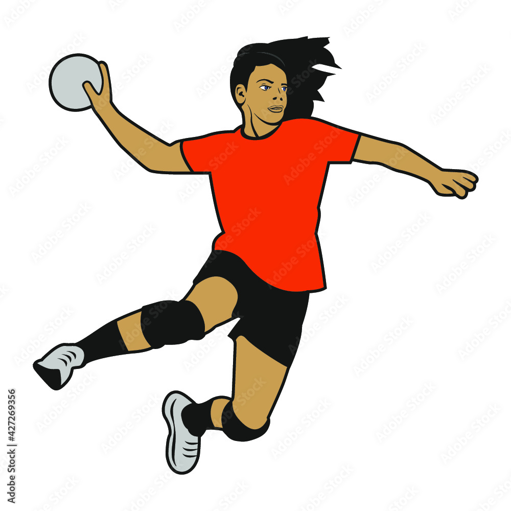 Silhouette femme handball