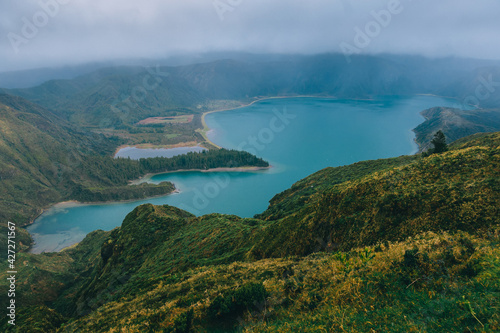 Wonderful view of the Azores. Lake Lagoa de Fogo will enchant th
