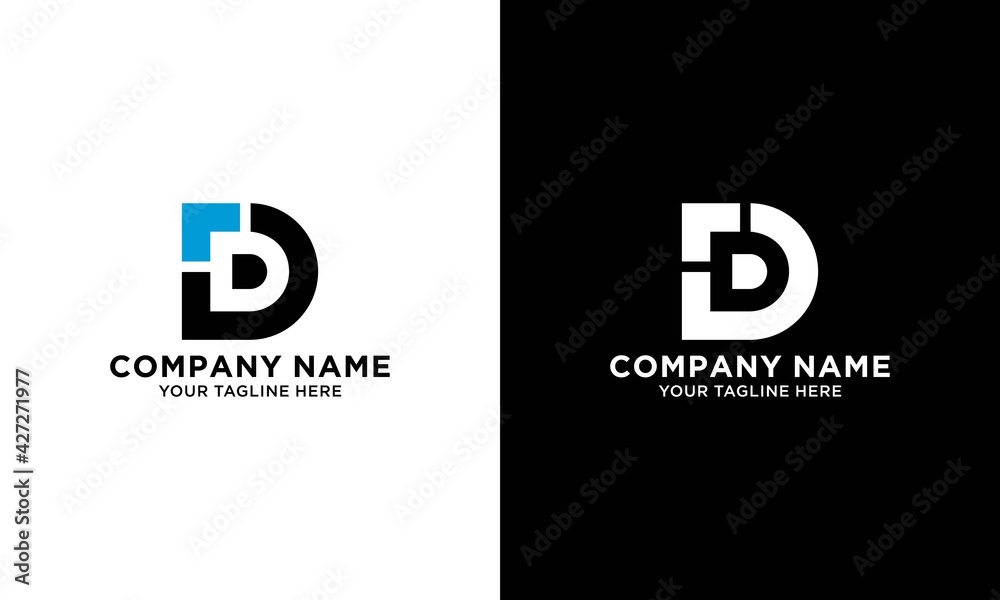 Letter d logo initial design template - obrazy, fototapety, plakaty 