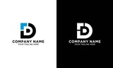 Letter d logo initial design template