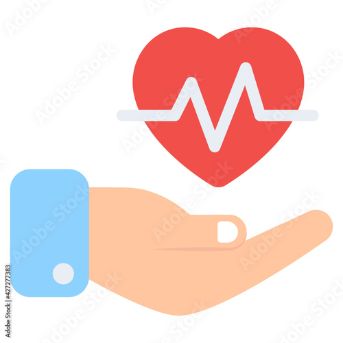 An icon design of heart care