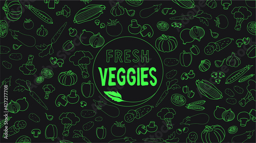 Vector Of the Veggies - Fresh Food Cliparts