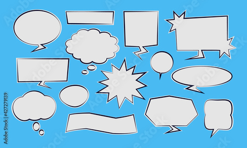 Cartoony Comic Stickers Collection - Speech Bubbles Pack