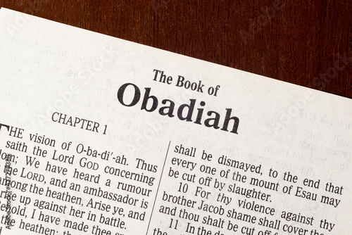 Title Page of  the Book of Obadiah photo
