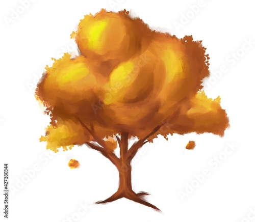 illustration of an tree with leaves