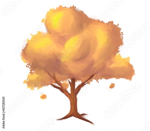 autumn tree with leaves