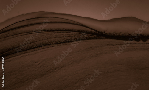 Abstract Chocolate Texture. Dark Creamy Wallpaper. Color Dessert Surface. Watercolour Choco Design. Paint Chocolate Texture. Brown Coffee Wallpaper. Color Cake Surface. Liquid Chocolate Texture.