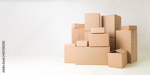 pile of cardboard boxes photo