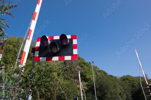 Fotografie Railway level crossing and barrier