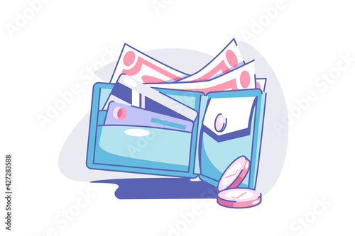 Wallet with cash