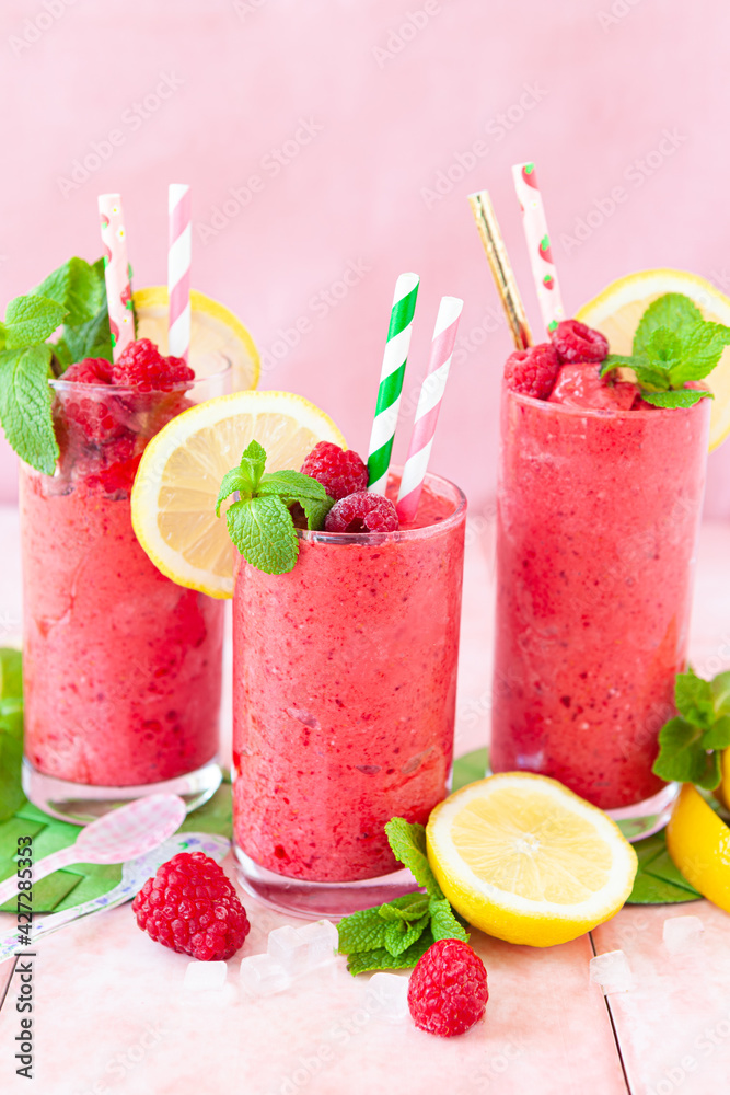Frozen Smoothie, Himbeer Sorbet Frozen Smoothie, Himbeer Sorbet