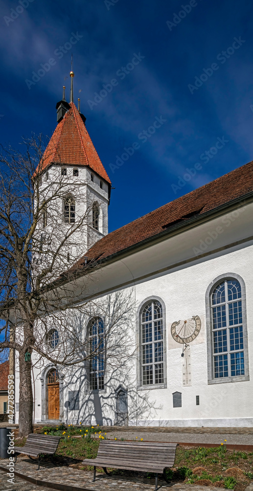 City church in Thun, Switaerland.  XIV century, rebuid in 1738