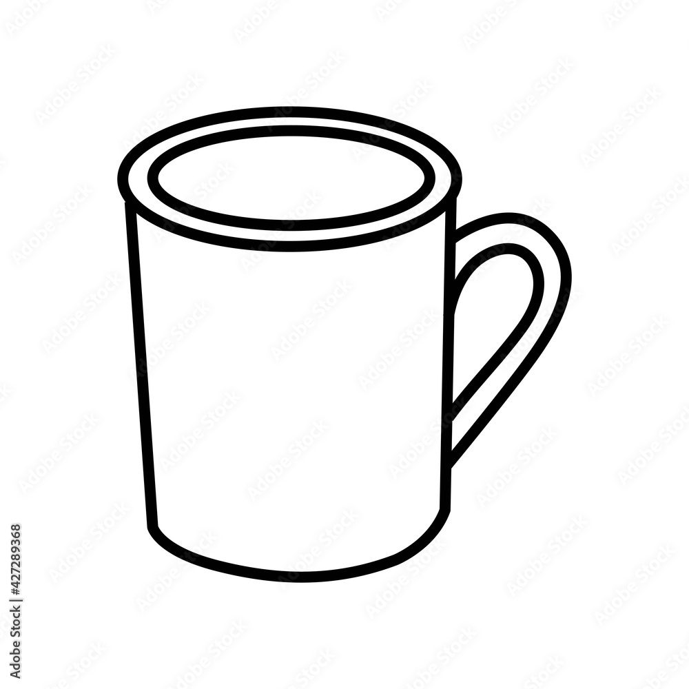 A metal mug for making tea while hiking A metal mug for making tea while hiking