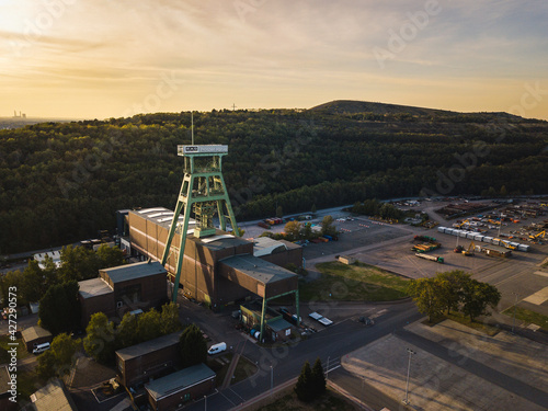 Förderturm Sonnenuntergang Prosper Haniel photo