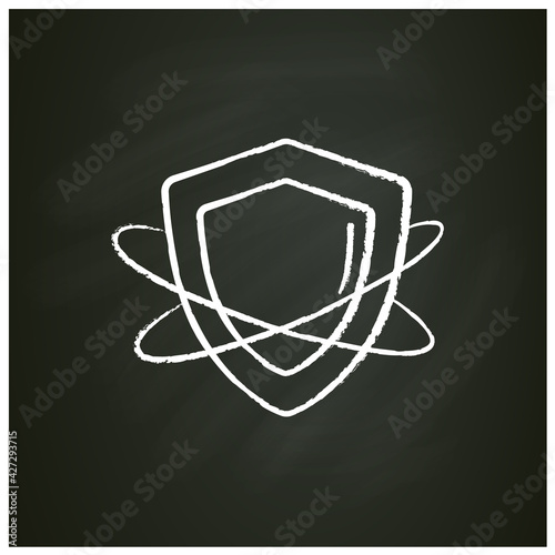 Innate immunity chalk icon. Immune system concept. Immunology. Body defence system. Health, immunity, disease prevention. Isolated vector illustration on chalkboard