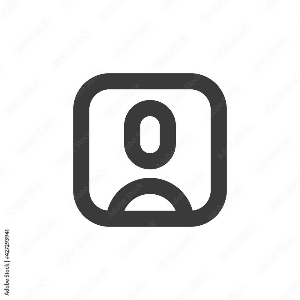 Login icon, vector user symbol. Simple linear pictogram. User interface account log in. Login icon, vector user symbol. Simple linear pictogram. User interface account log in.