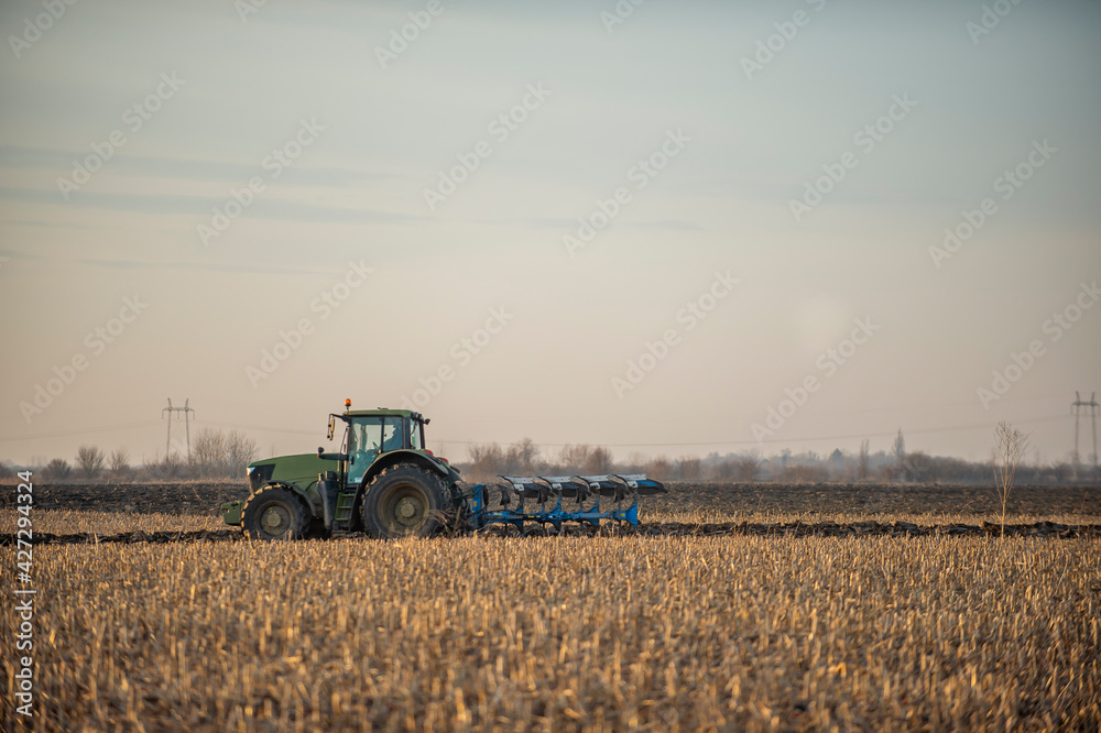 Fototapeta premium Preparing land for sowing