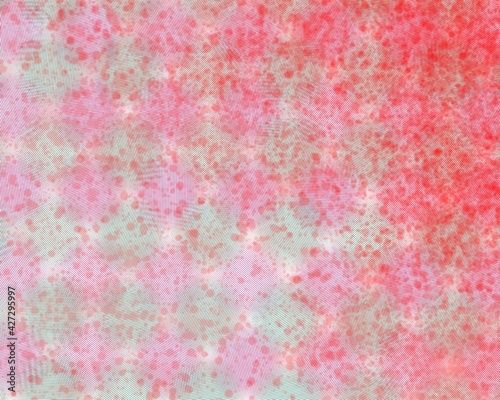 acrylic pattern and spatter background with abstract texture, pink with soft  turquoise color © pilanto