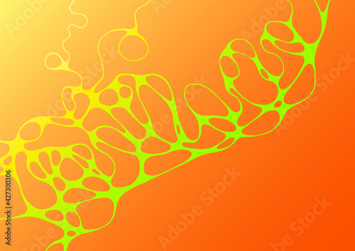 Creative autumn or summer wavy fluid gradient