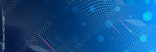Abstract futuristic background. Hi-tech business presentation. Big data concept. Cyber Security for business and internet project.