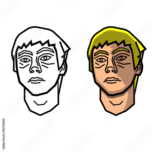 face portrait, in two versions