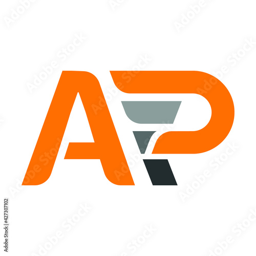 AP letters abbreviation logo concept