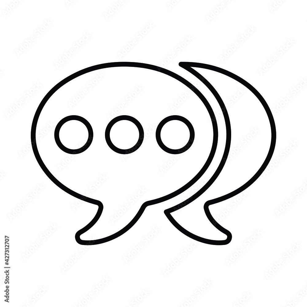 Chat, comment, bubbles line icon. outline vector. Chat, comment, bubbles line icon. outline vector.
