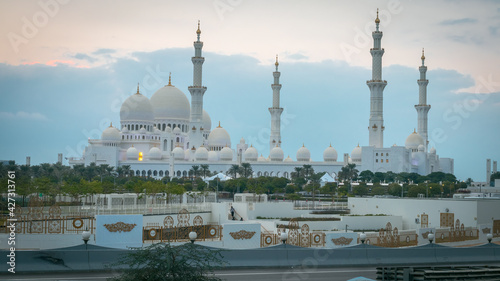 Grand Mosque in Abu Dhabi, Beautiful Sheikh Zayed Grand Masjid Dubai, Ramadan Mubarak 2021 - United Arab Emirates.