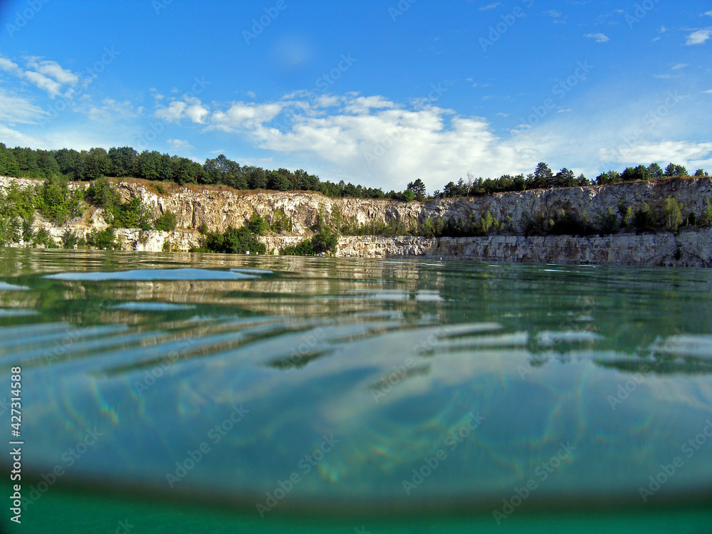 Obraz premium Zakrzowek - artificial lake in Cracow, Poland