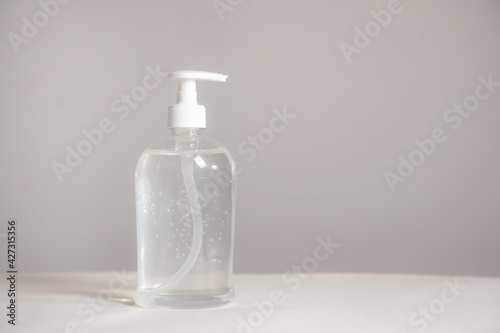 a bottle of hand sanitizer alcohol gel