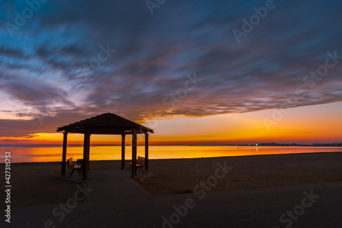 sunset on the beach © Niranjan