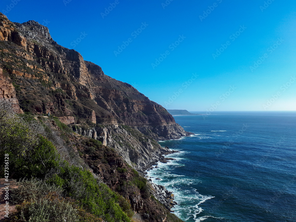 Landscape photography at the Cape of Good Hope with mountains and the coasline of South Africa Landscape photography at the Cape of Good Hope with mountains and the coasline of South Africa
