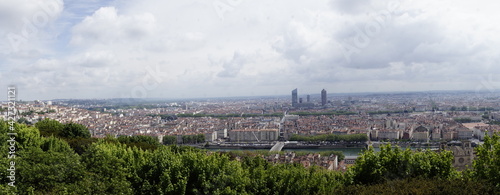 Blick über die Innenstadt von Lyon, Panorama