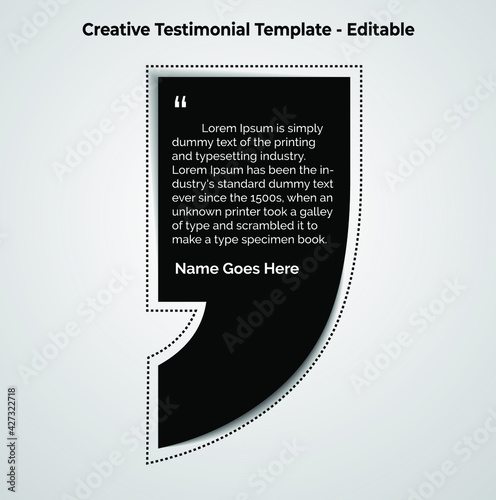 Creative Testimonial Templates - Editable Vector Illustration